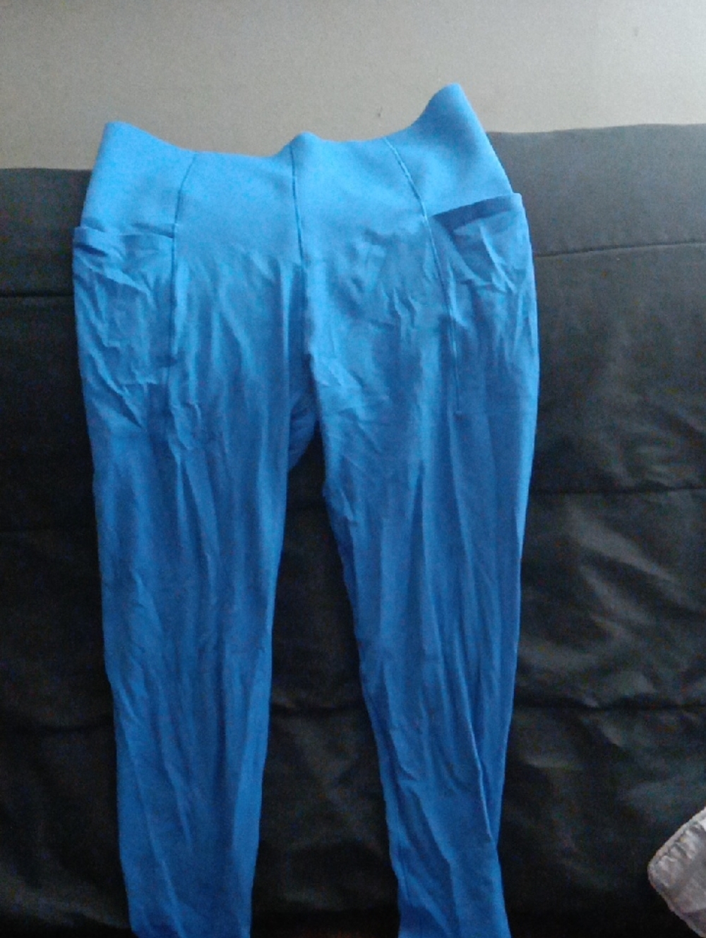 aerie Bright Blue High-Rise Leggings with Wide Waistband